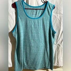 Men’s Teal Striped Tank Top size XL